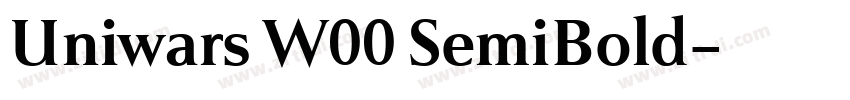 Uniwars W00 SemiBold字体转换